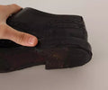Black Leather Brogue Oxford Dress Shoes