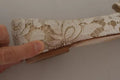 Beige Lace Crystal Ballet Flats Loafers Shoes