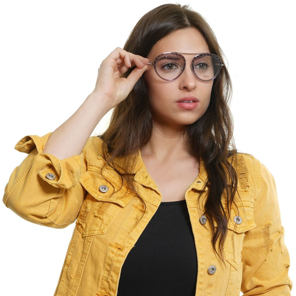 Tod's Purple Metal & Leather Glasses (Frames)
