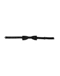 Dolce & Gabbana Dark Gray Silk Patterned Adjustable Neck Men Bow Tie