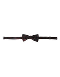 Dolce & Gabbana Dark Gray Floral Adjustable Neck Men Bow Tie