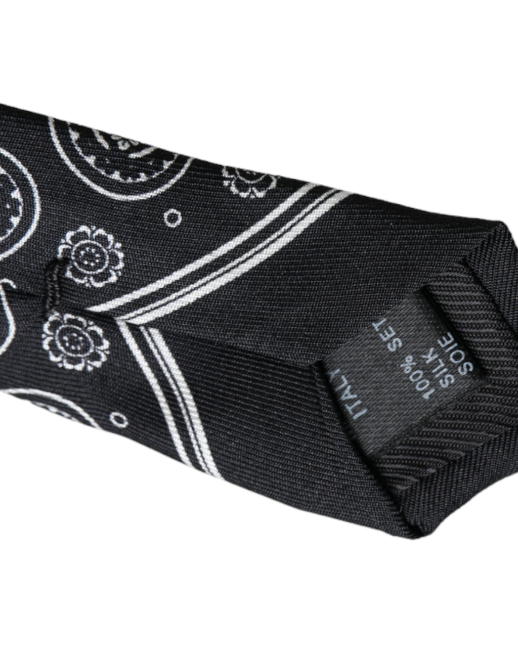 Dolce & Gabbana Dark Gray Patterned 100%Silk Adjustable Tie