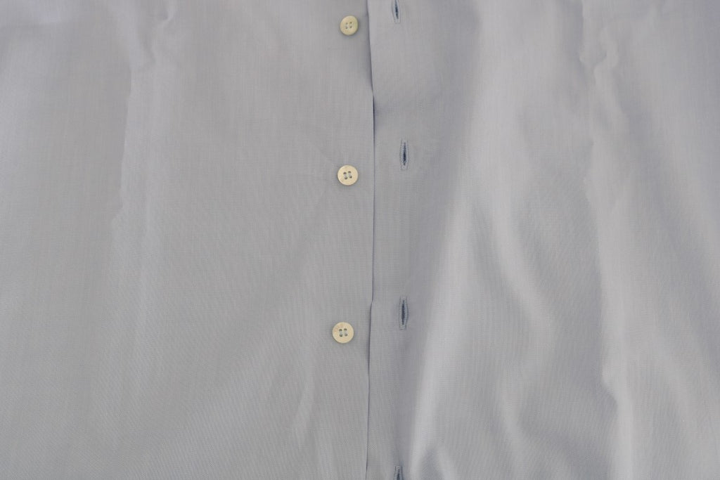 Light Blue Cotton Slim Fit Dress Shirt