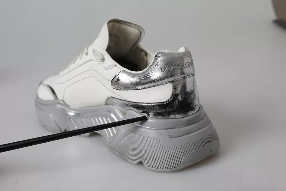 White Silver Daymaster Low Top Sneakers Shoes