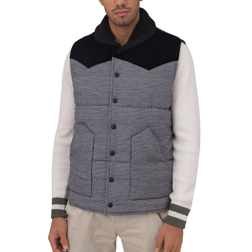 Gray Cotton Sleeveless Jacket