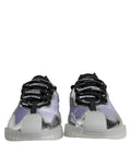 Silver Black Nylon NS1 Low Top Sneakers Shoes