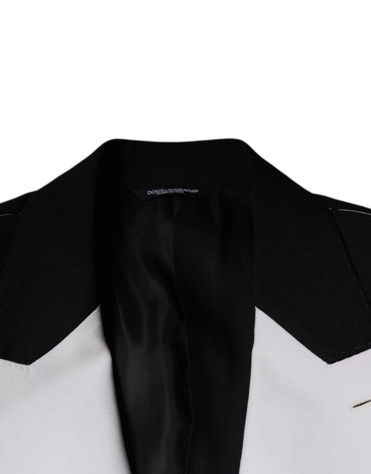 Dolce & Gabbana Dark Gray White Single Breasted Dress Blazer