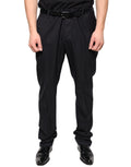 Black Wool Skinny Dress Formal Pants