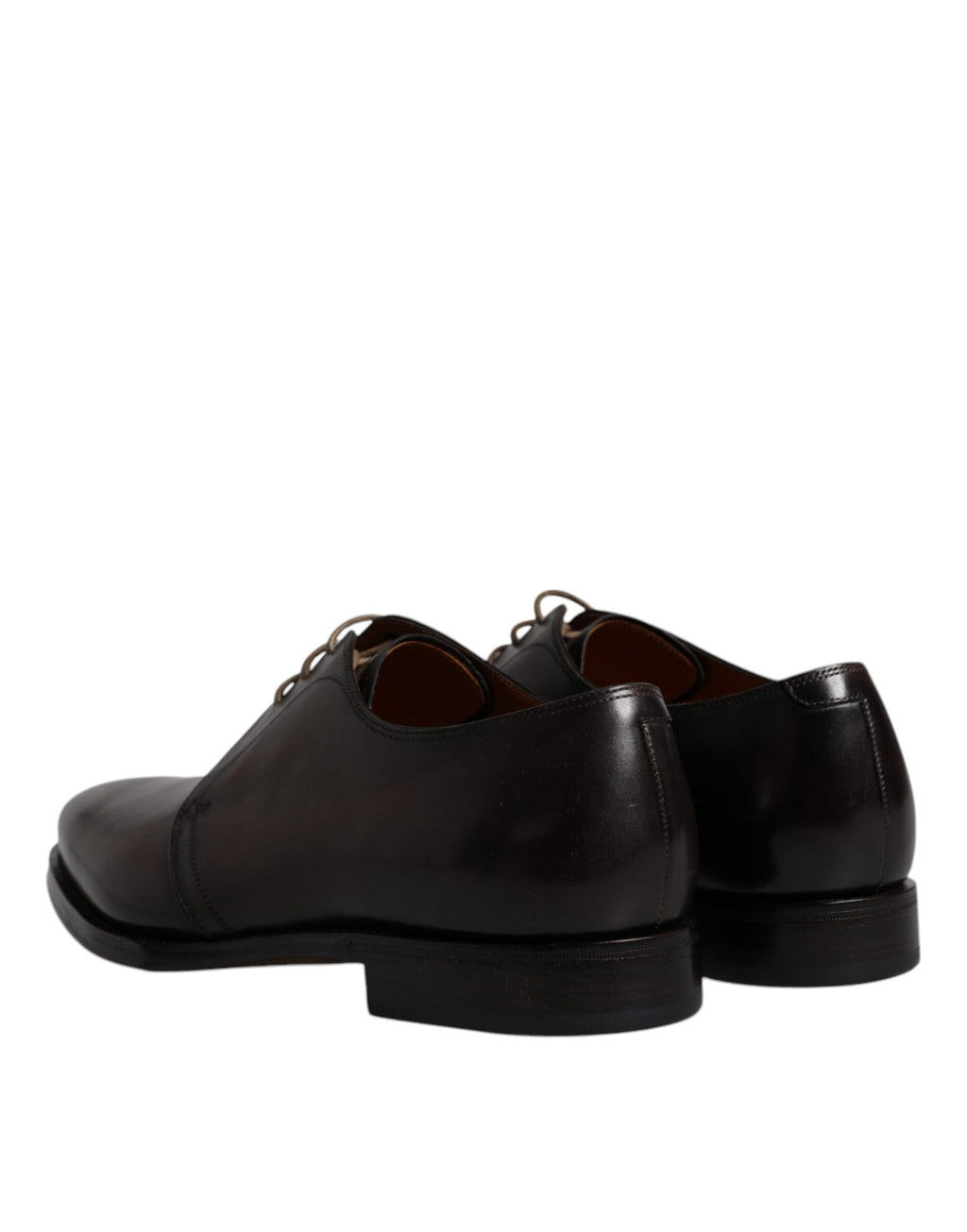 Brown Leather Lace Up Men Derby Formal Shoes