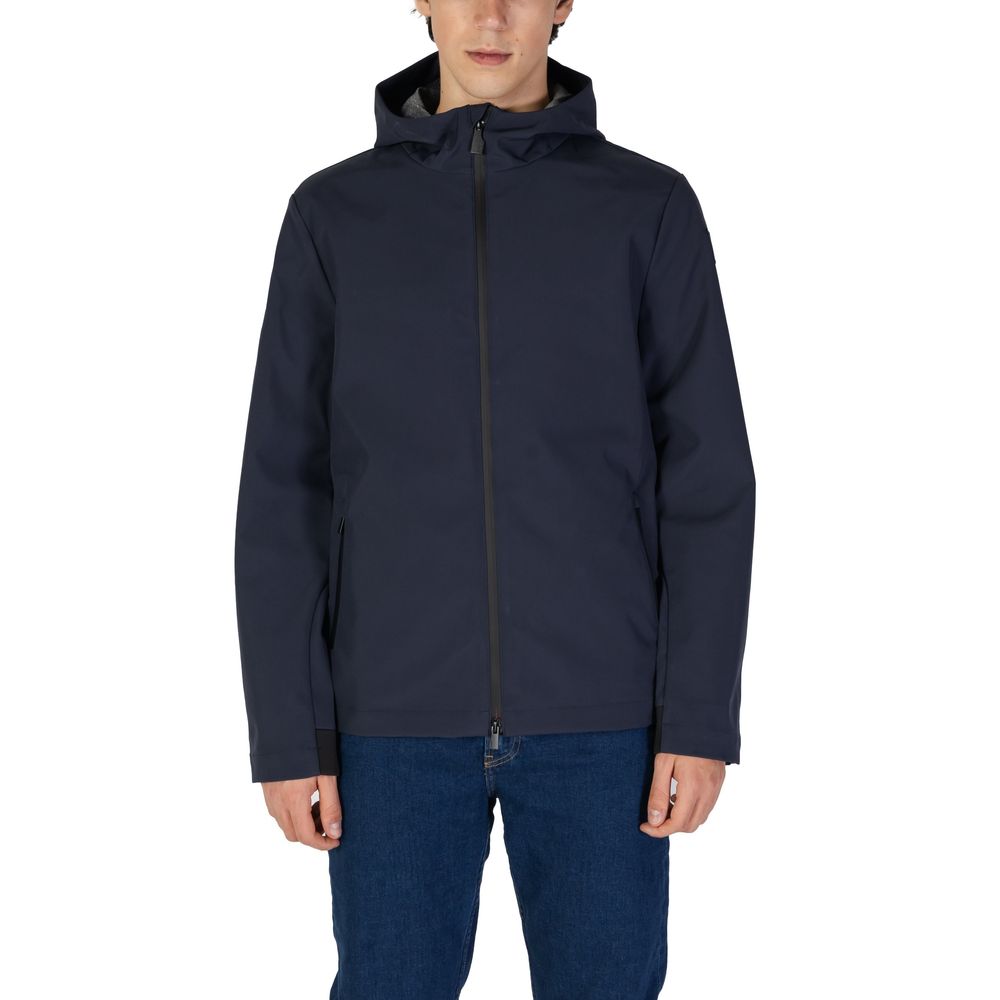 Blue Polyester Shell Jacket