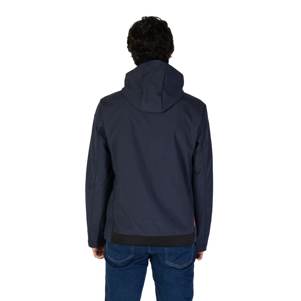 Blue Polyester Shell Jacket
