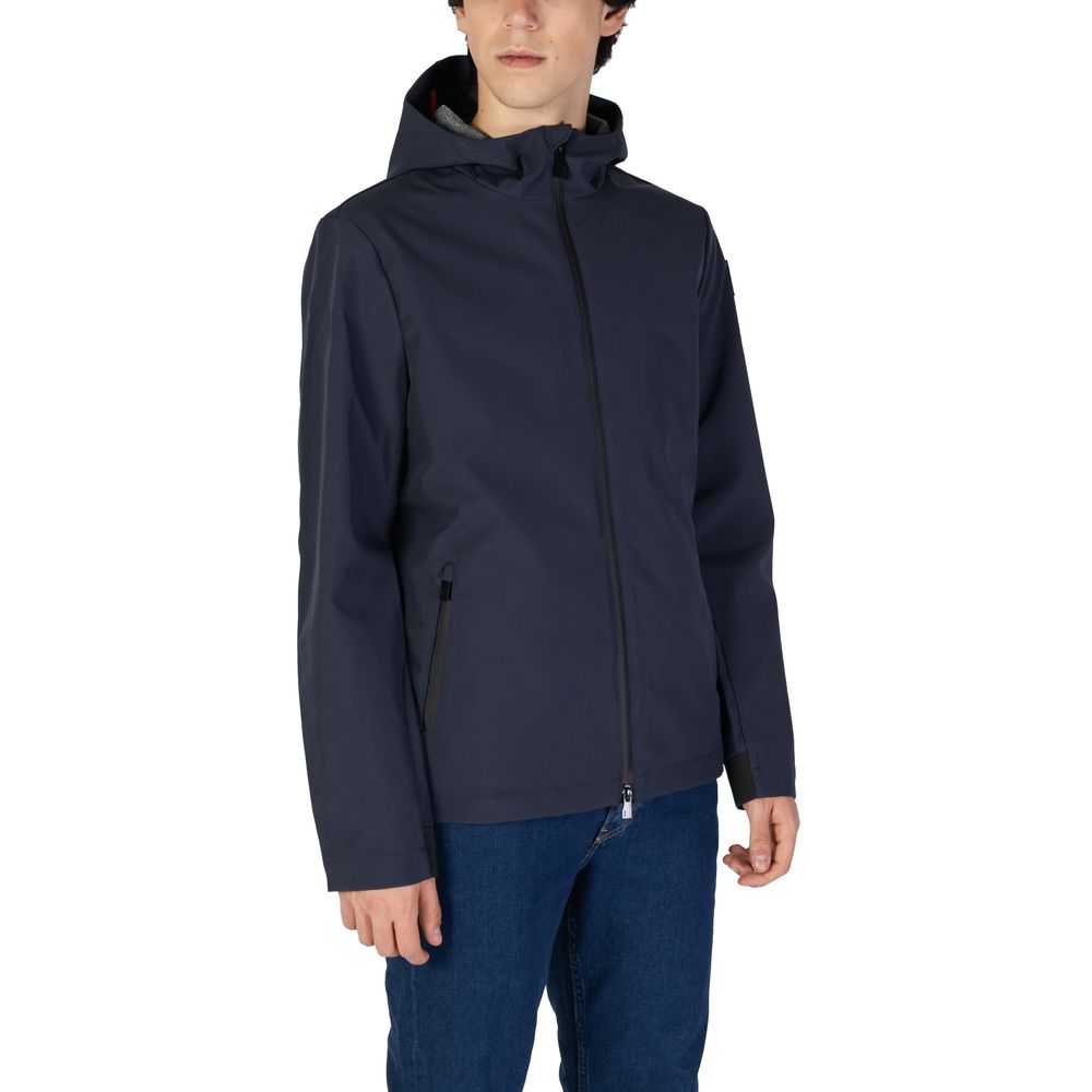Blue Polyester Shell Jacket