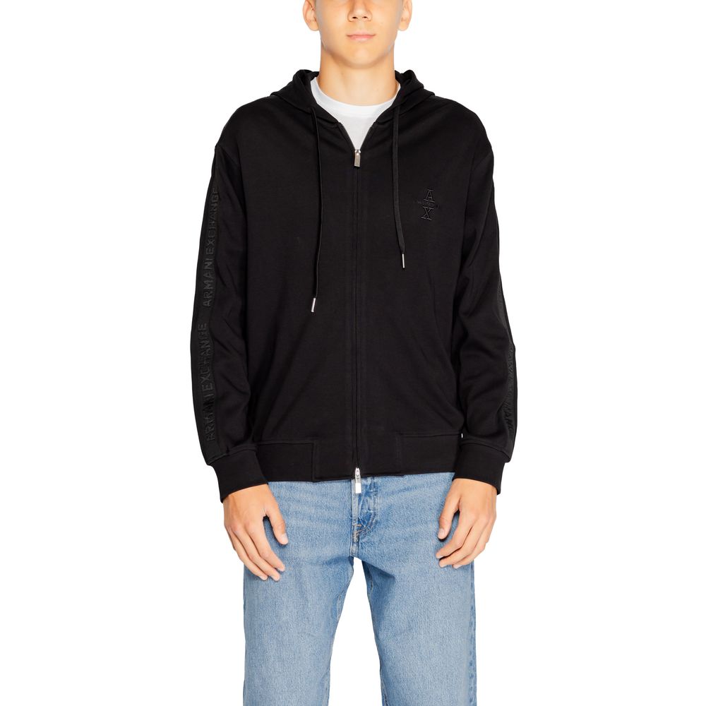 Black Cotton Hoodie