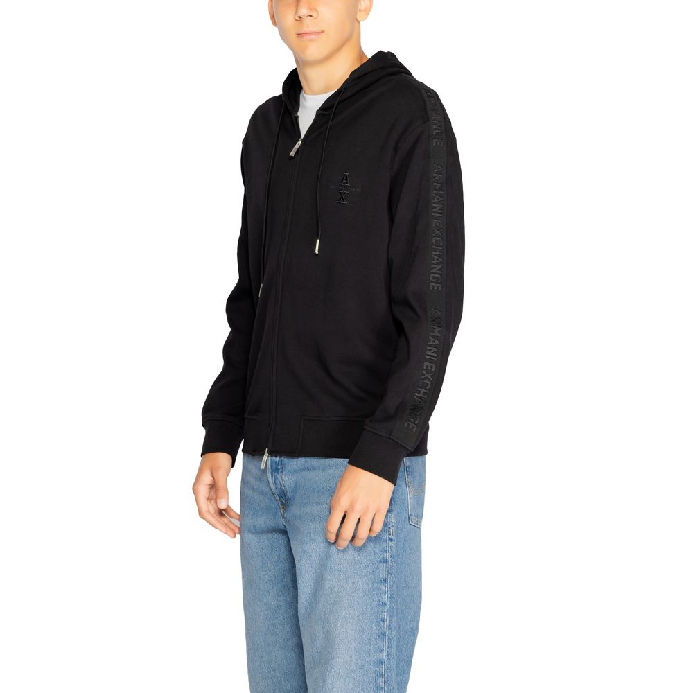 Black Cotton Hoodie