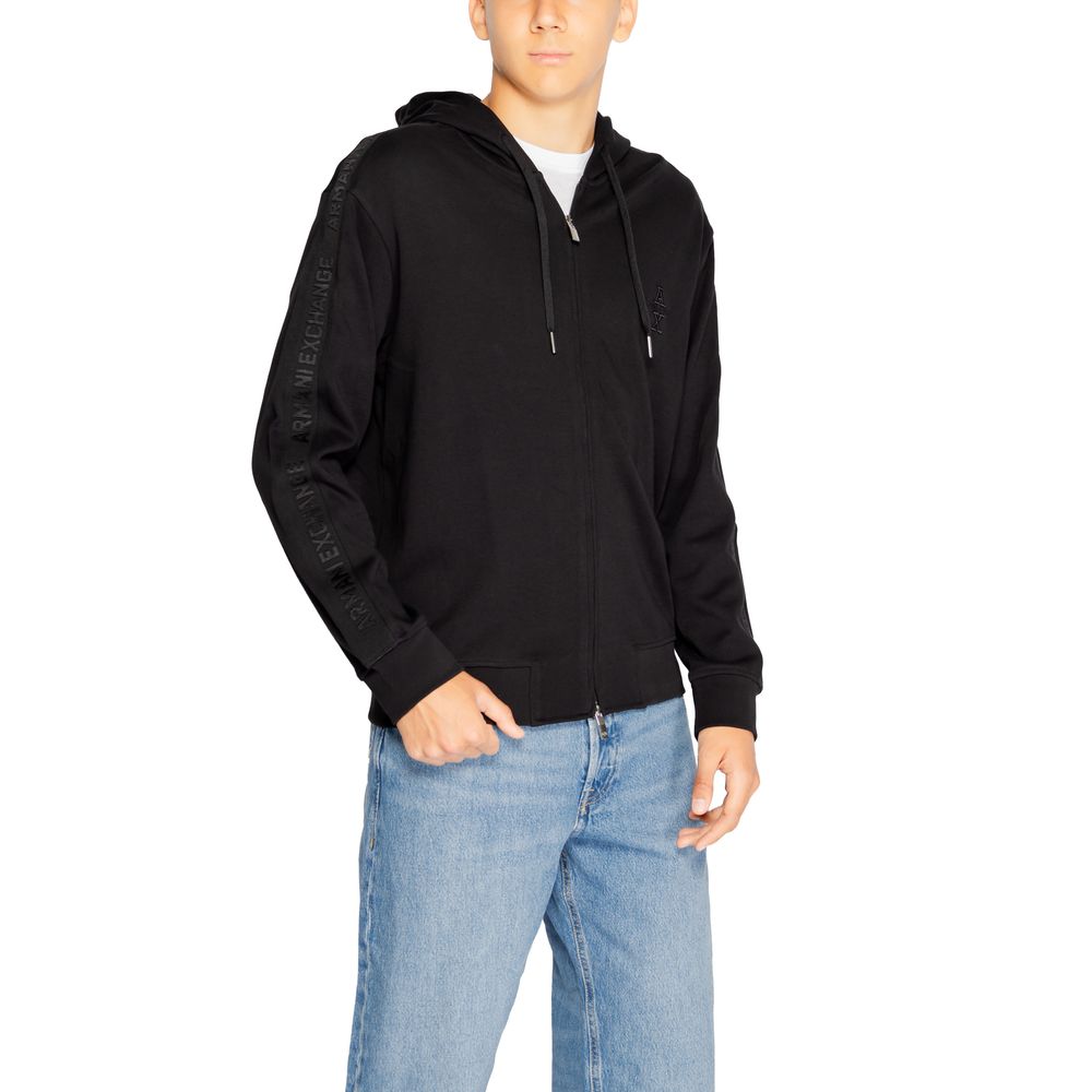 Black Cotton Hoodie