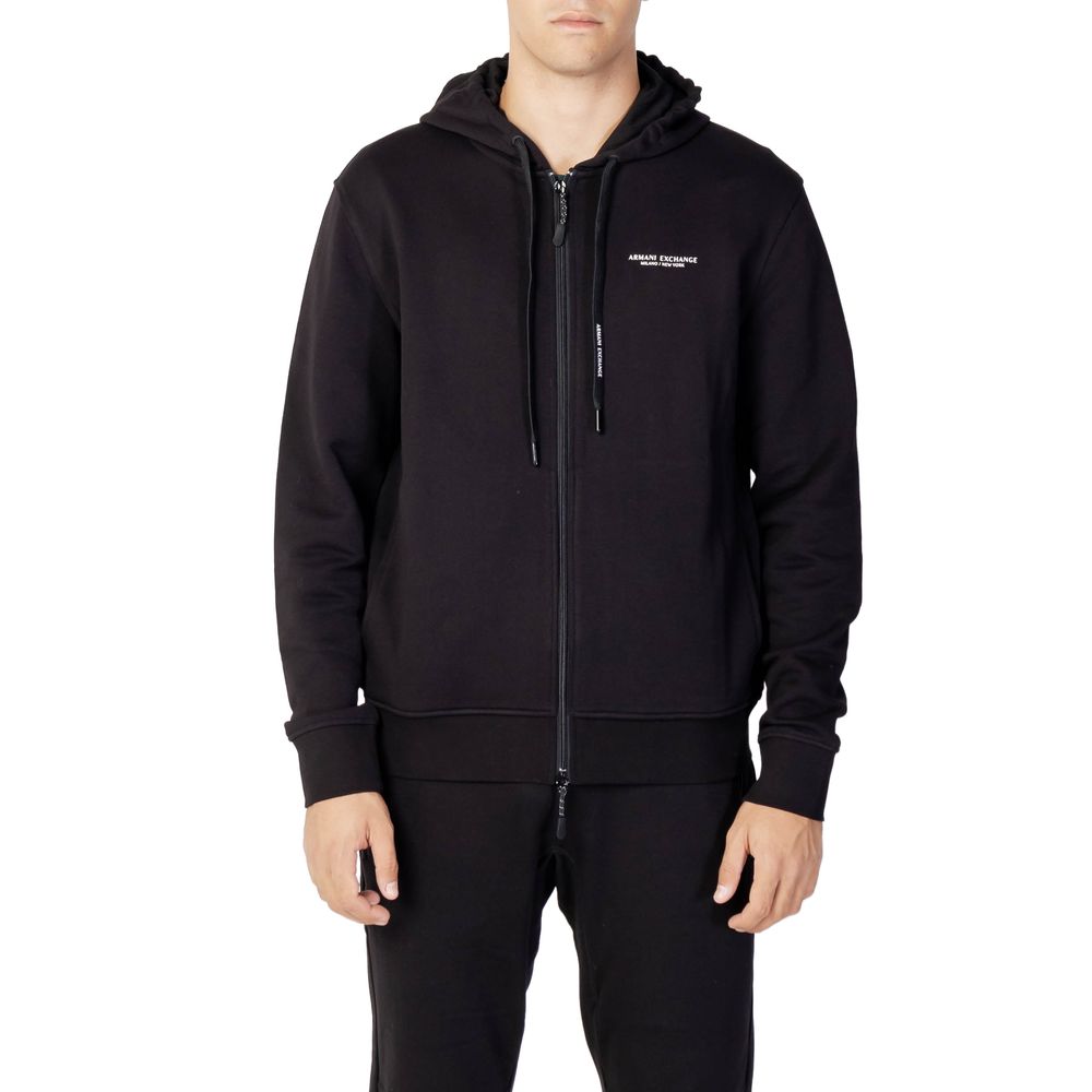 Black Cotton Hoodie