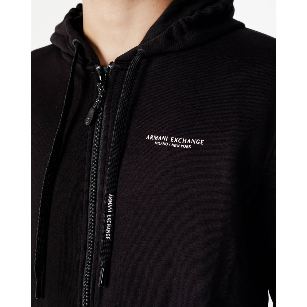 Black Cotton Hoodie