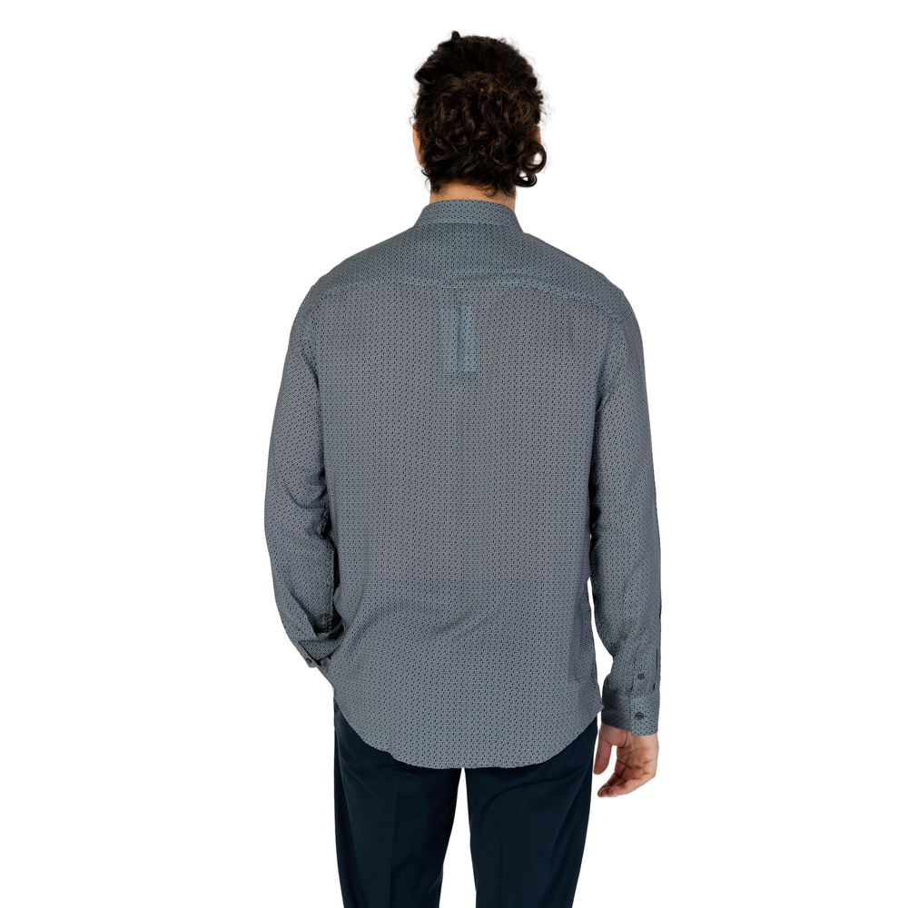 Gray Viscose Pattern Shirt