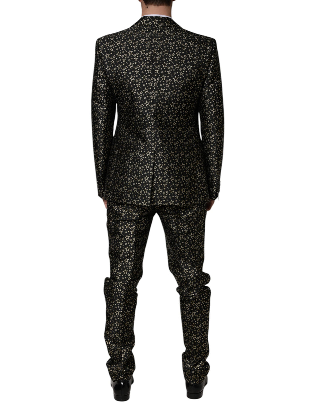 Dark Gray Stars Jacquard SICILIA 2 Piece Suit