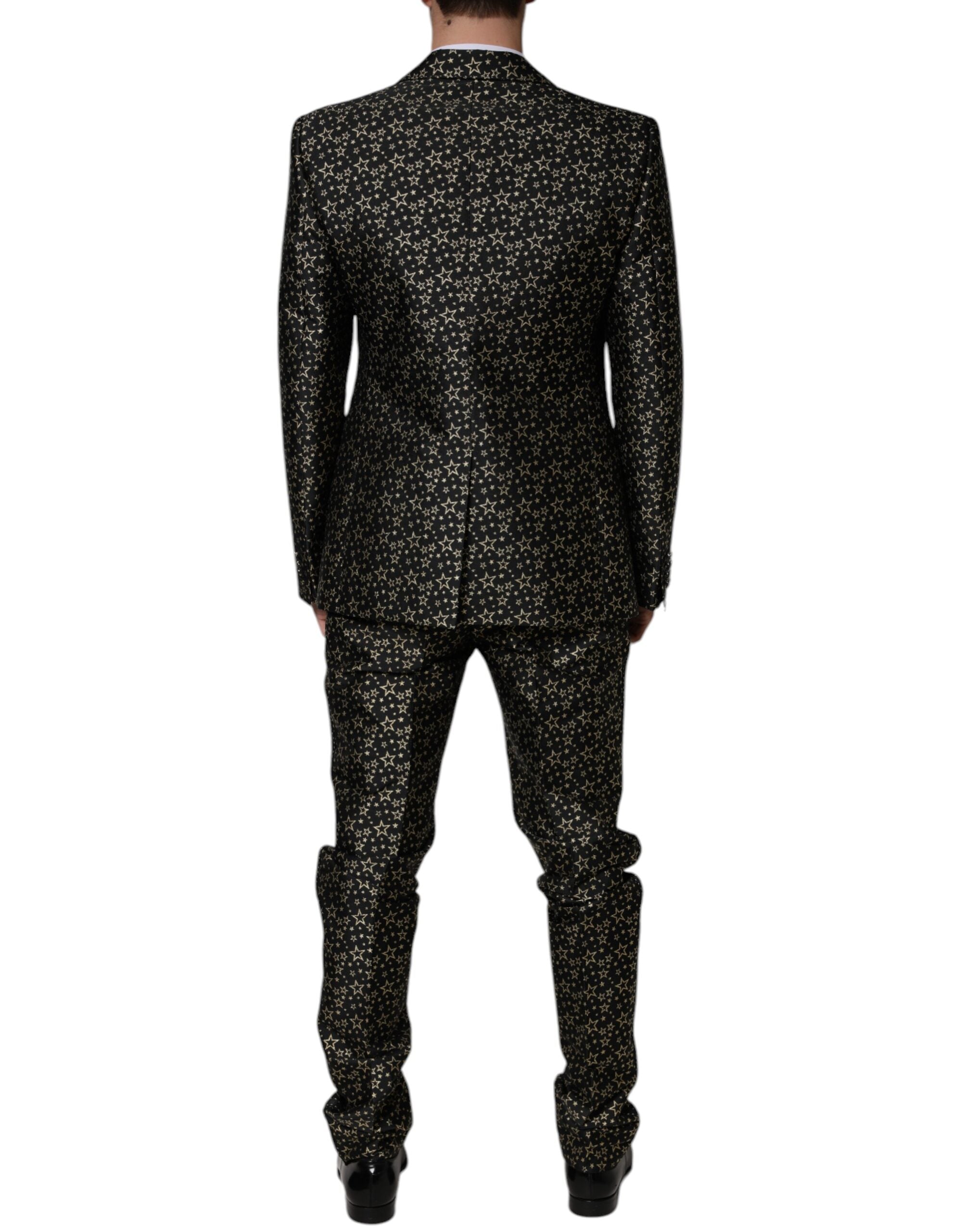 Dark Gray Stars Jacquard SICILIA 2 Piece Suit