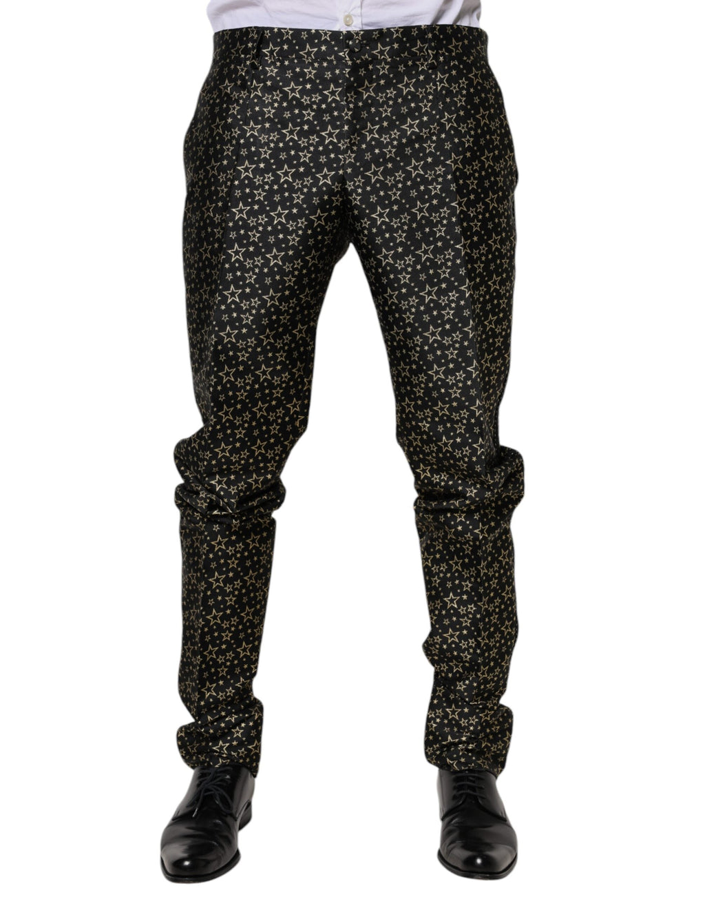 Dolce & Gabbana Dark Gray Stars Jacquard SICILIA 2 Piece Suit