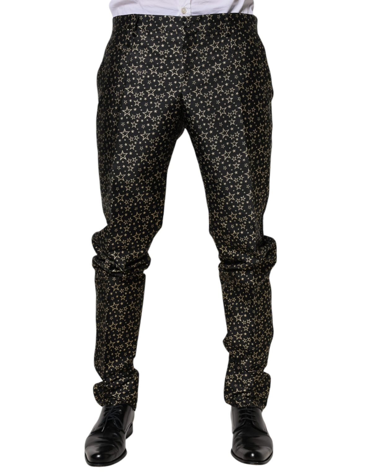 Dolce & Gabbana Dark Gray Stars Jacquard SICILIA 2 Piece Suit