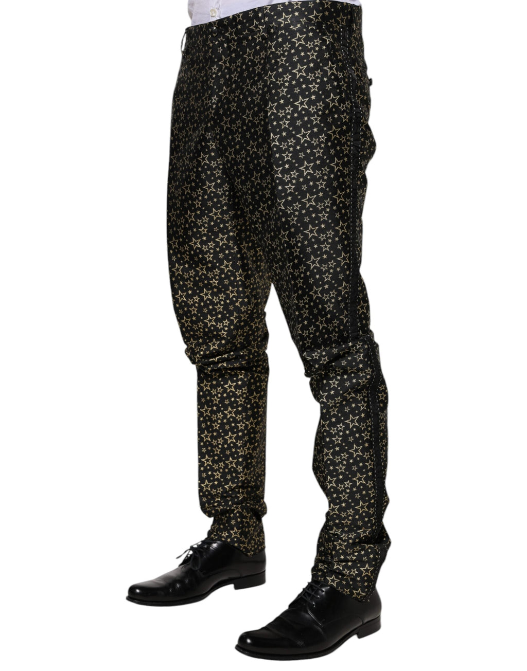 Dolce & Gabbana Dark Gray Stars Jacquard SICILIA 2 Piece Suit