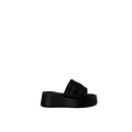 Black Leather Slippers
