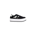 Black Leather Platform Sneakers