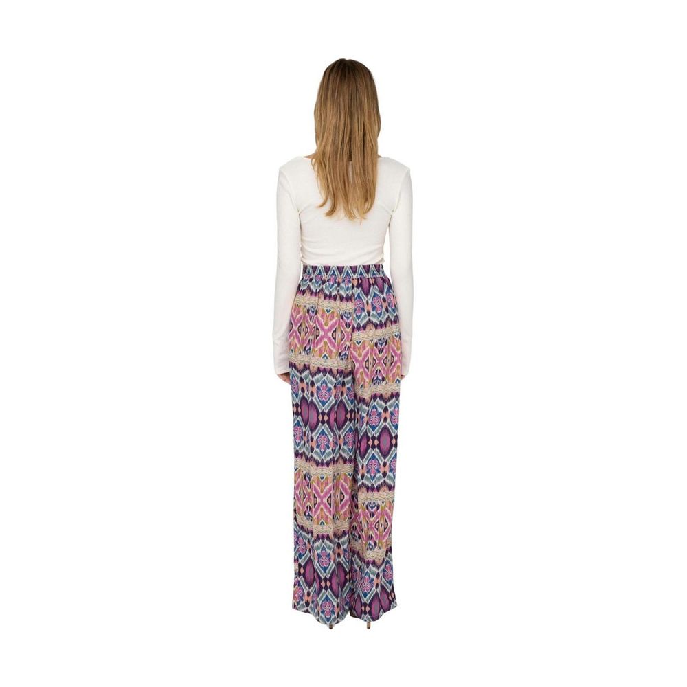 Multicolor Recycled Polyester Casual Pants