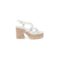 Beige Leather High Heel Pumps