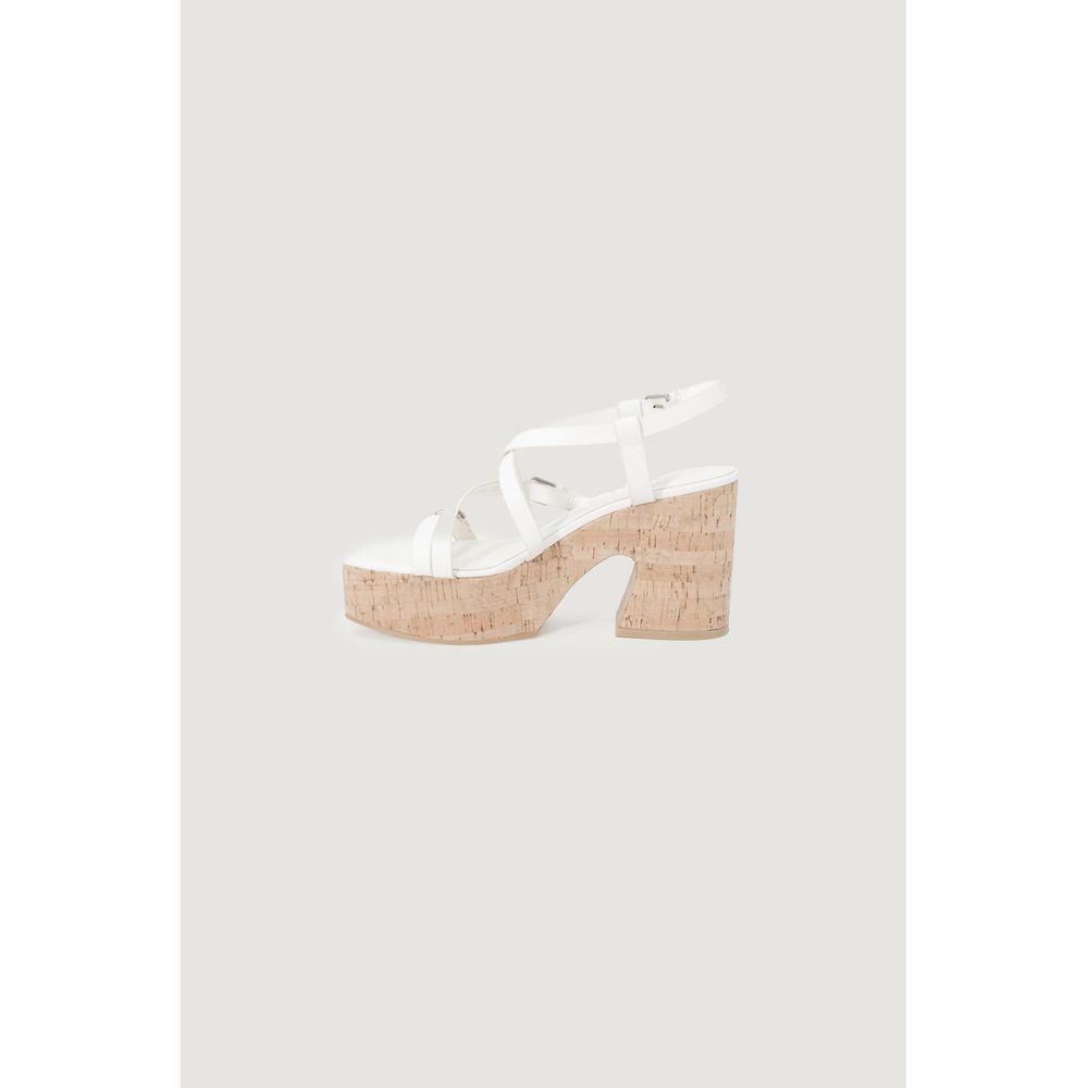 Beige Leather High Heel Pumps