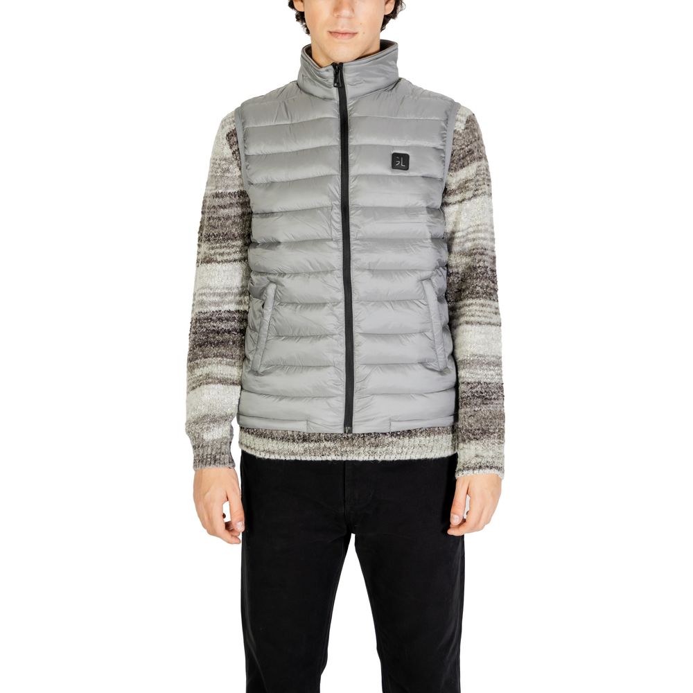 Gray Polyamide Sleeveless Jacket