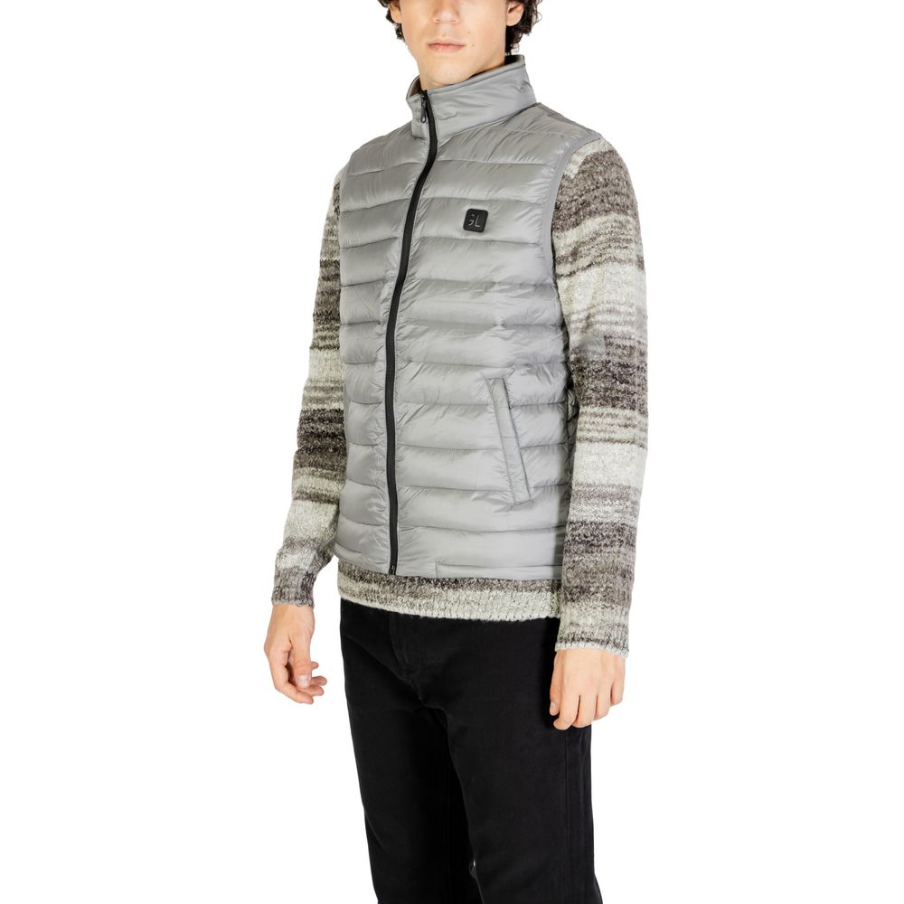 Gray Polyamide Sleeveless Jacket