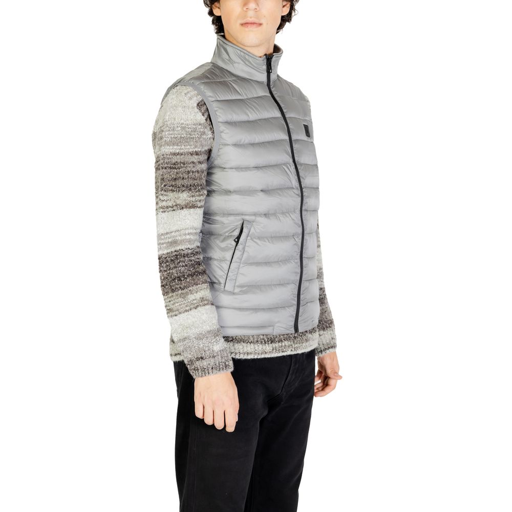 Gray Polyamide Sleeveless Jacket