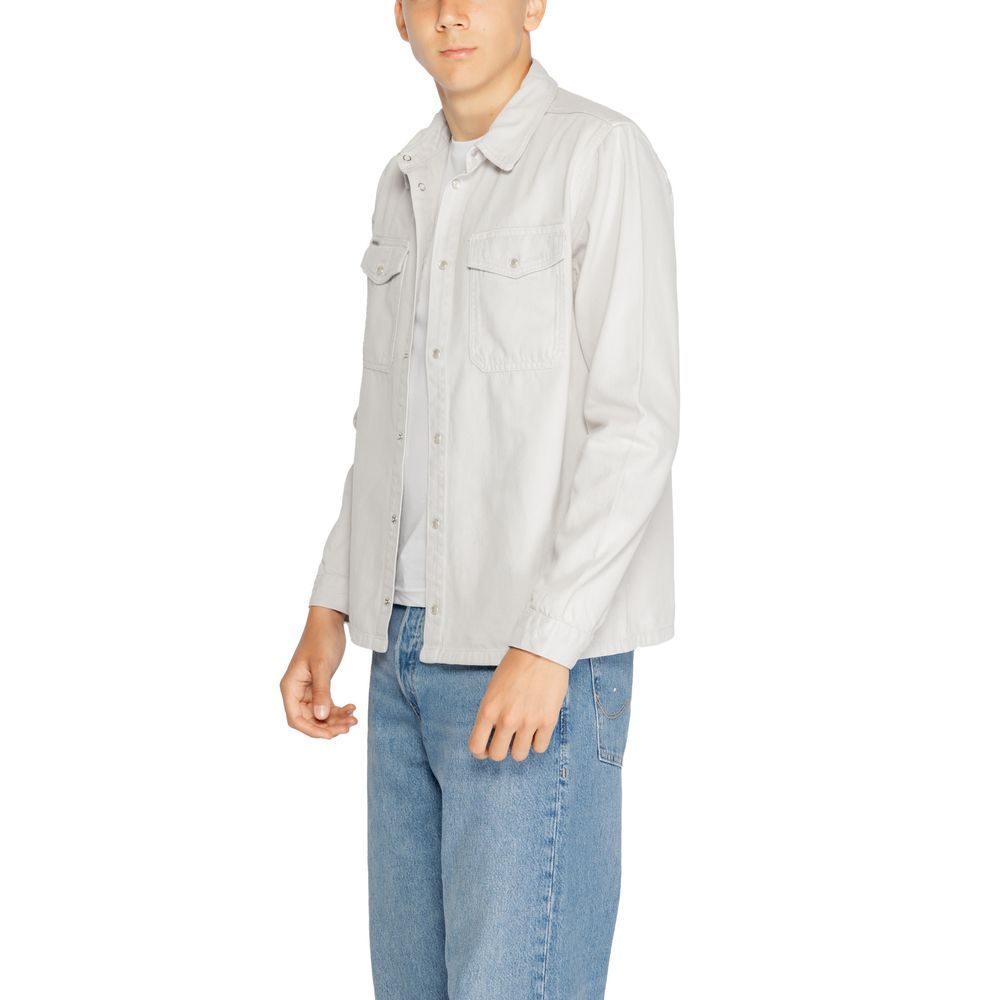 Gray Cotton Dress Shirt