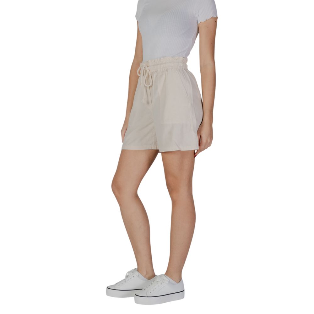 Beige Cotton Shorts