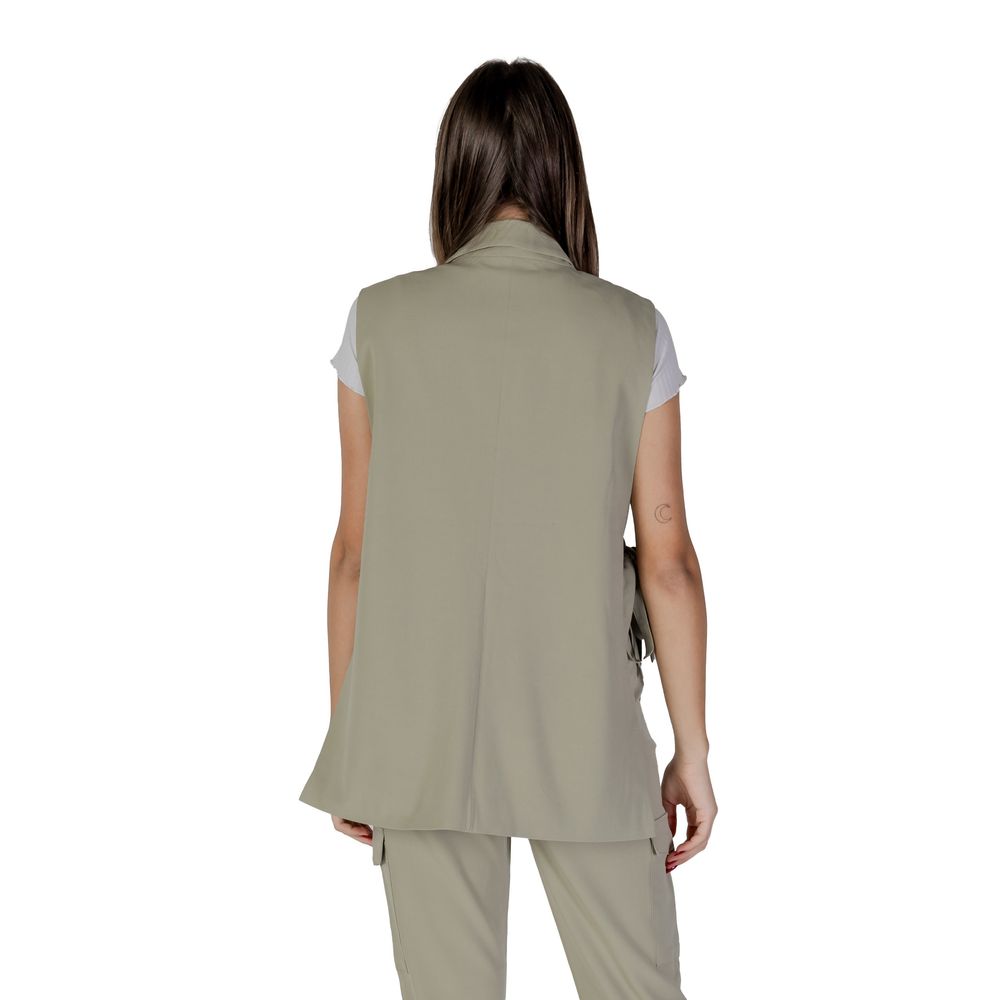 Green Polyester Waistcoat
