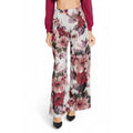 Bordeaux Polyester Casual Pants