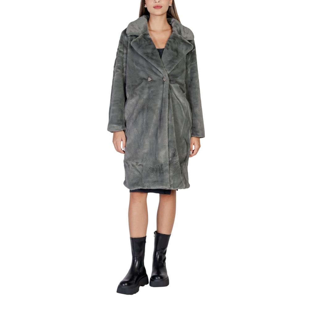Black Polyester Coat