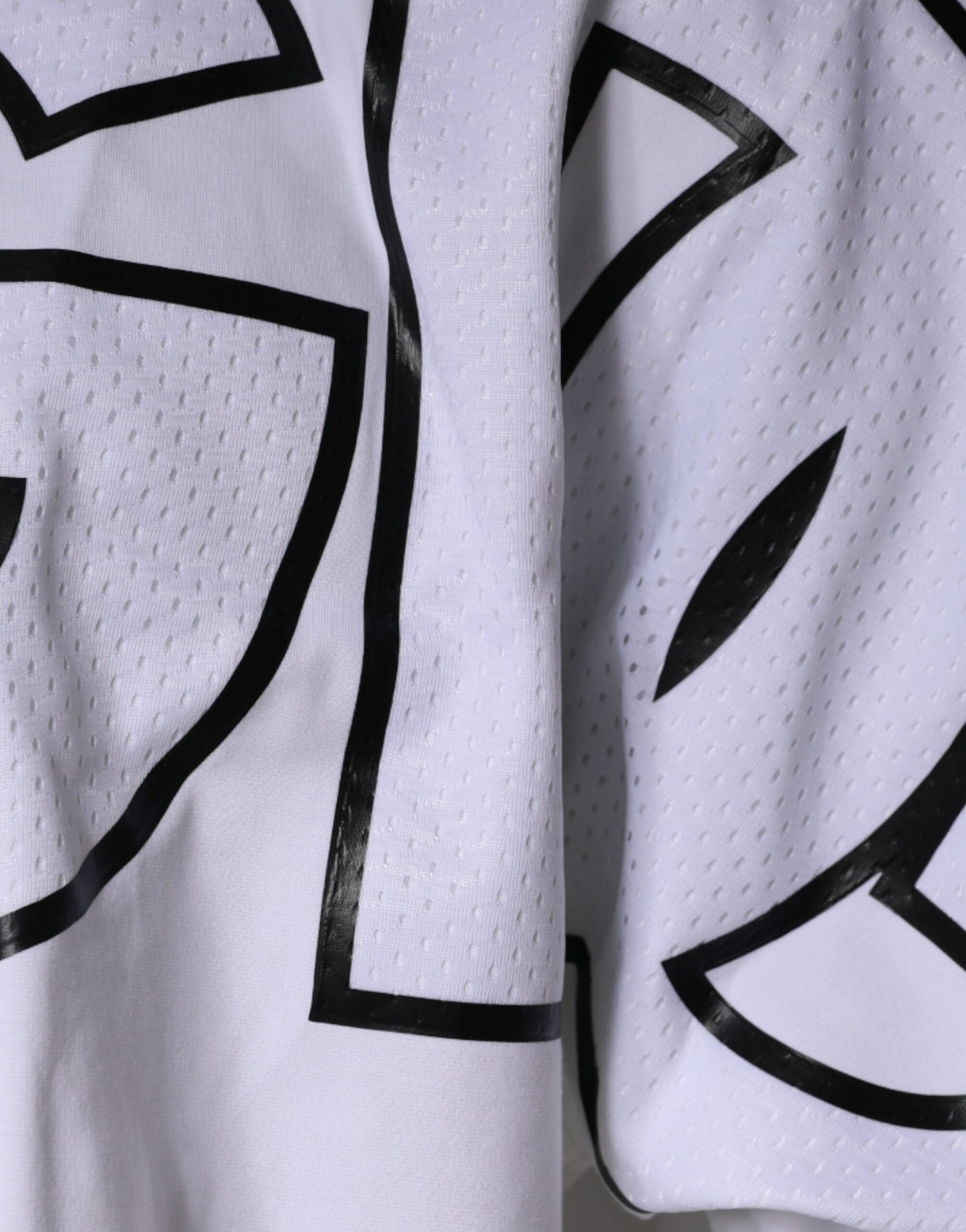 White Logo Print Crew Neck T-shirt