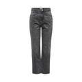 Gray Cotton Mom Jeans