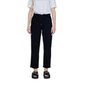 Black Viscose Casual Pants