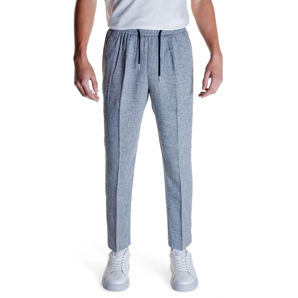 Black Linen Casual Pants