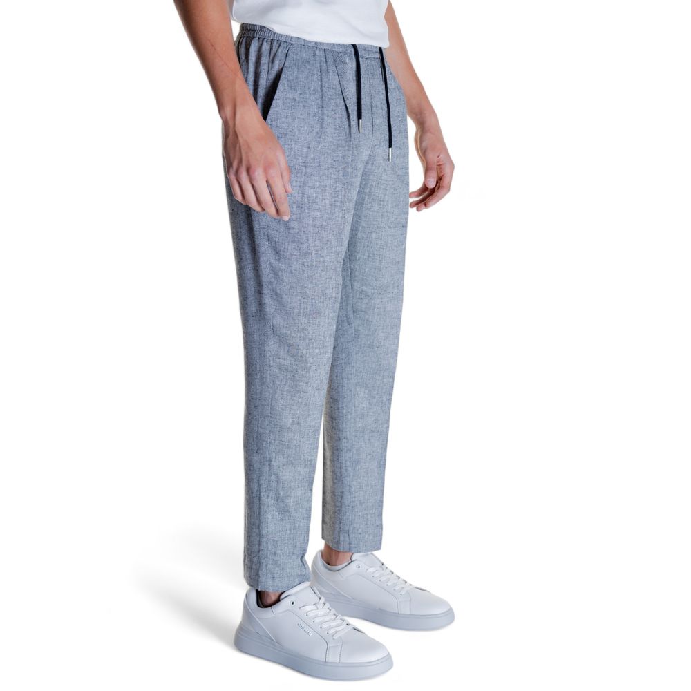Black Linen Casual Pants