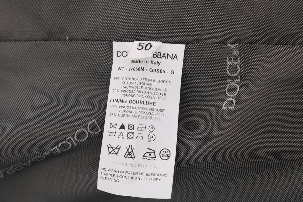 Dolce & Gabbana Gray STAFF Cotton Striped Vest