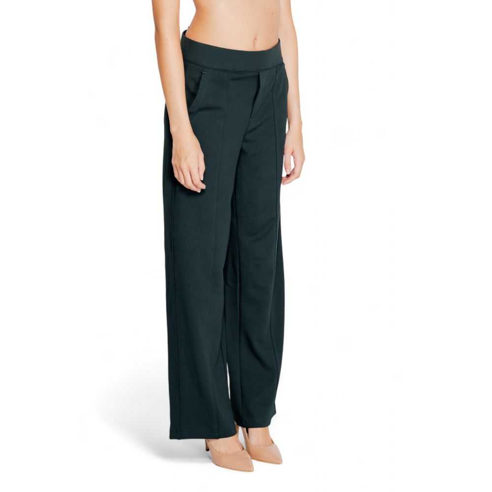 Green Viscose Flared Pants