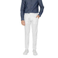Beige Cotton Skinny Pants