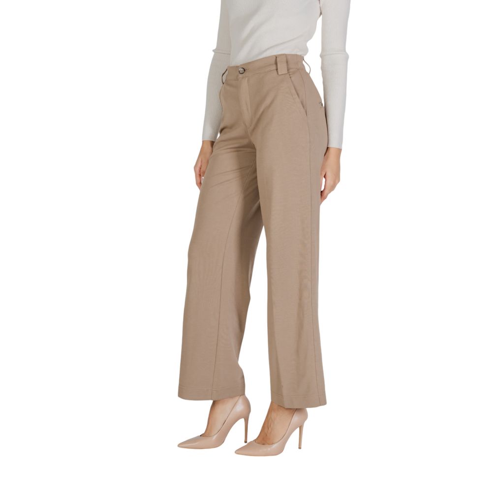 Beige Viscose Dress Pants