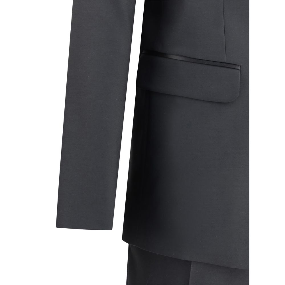Black Wool Two-Piece Suit
